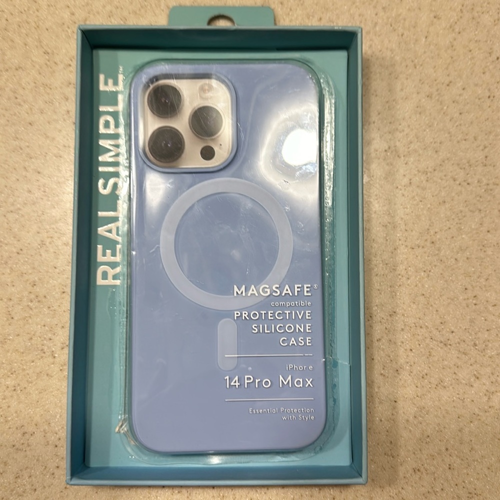 Bran new iPhone 14 Pro Max silicone phone case powder blue